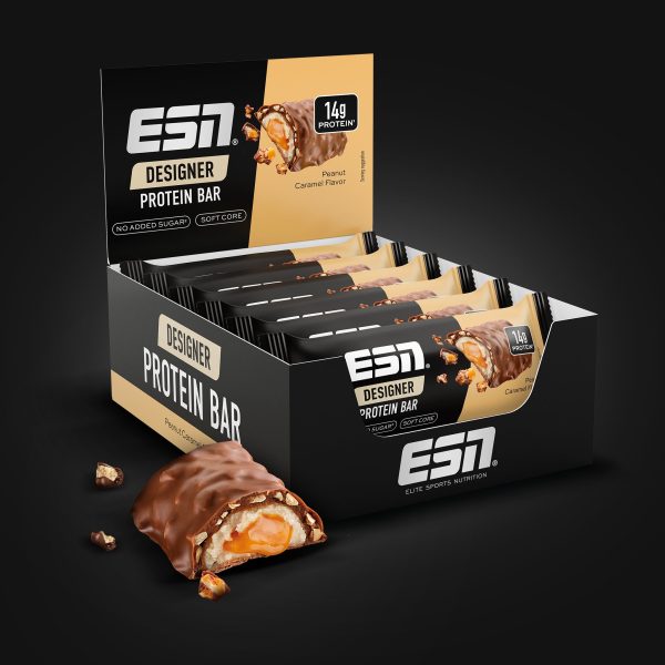 ESN peanut caramel protein bar