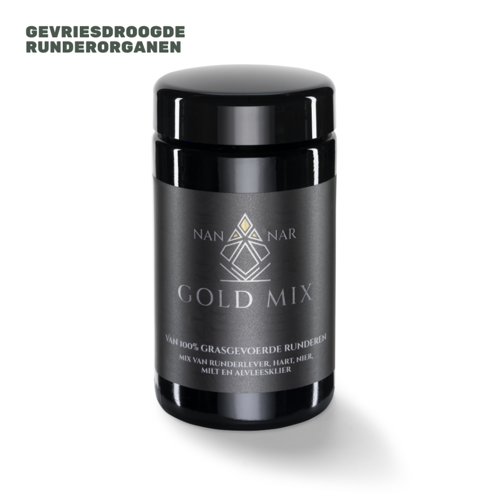Nannar Goldmix supplement in uv-bestendige pot met 180 capsules